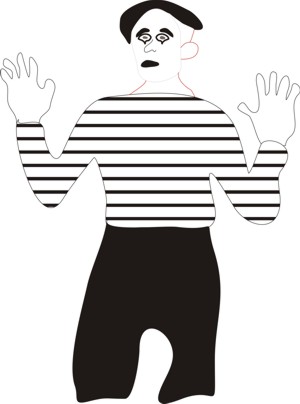 A traditional mime.